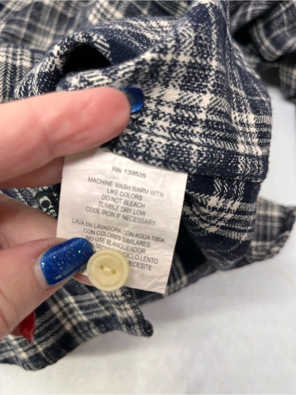 Grayers Blue‎ and White Plaid Button-Down Shirt